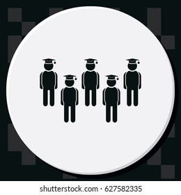 Set of diverse college or university graduation students.