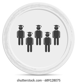 Set of diverse college or university graduation students.