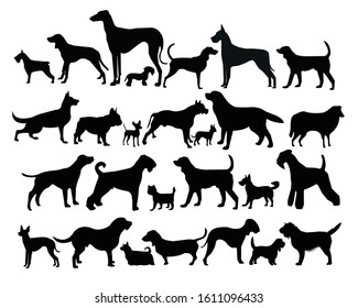 Set of diverse dog icons 2