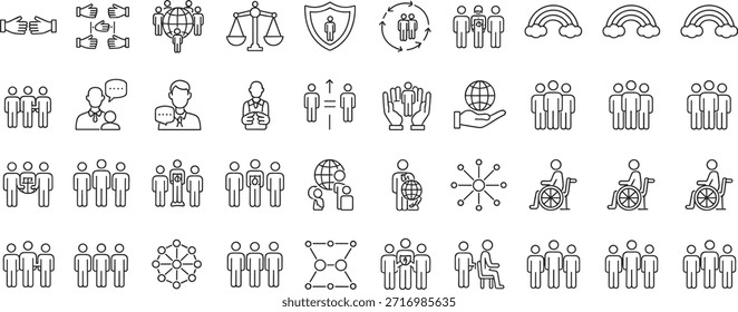 Conjunto de personas diversas en diversas actividades grupales e individuales
