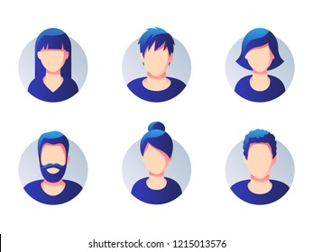 Minimalist avatar cute cartoon character icon set can be use for profile  picture 22742985 Vector Art at Vecteezy