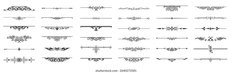 Set of divider illustrated vector illustration 