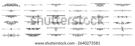 Set of divider illustrated vector illustration 