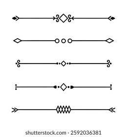 Set of Divider line art design