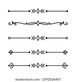 Set of Divider line art design