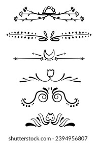 set divider ornament collection in black colour	
