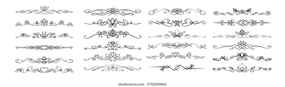 Set of divider vector illustration