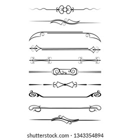 set of dividers for design