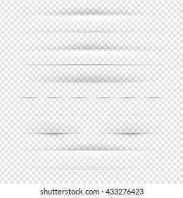 Set Of Dividers Set Isolated on Transparent Background, With Gradient Mesh, Vector Illustration