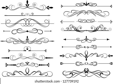 Set of dividers, ornamental rule lines