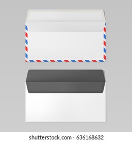 Set of DL envelopes, realistic mockup