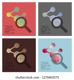 Set of DNA design over white background,vector illustration.