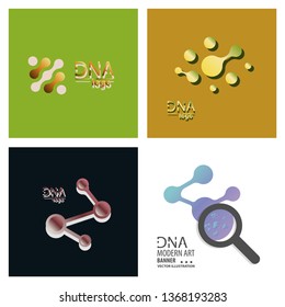 Set of DNA design over white background,vector illustration.