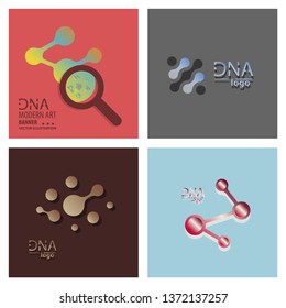 Set of DNA design over white background,vector illustration.