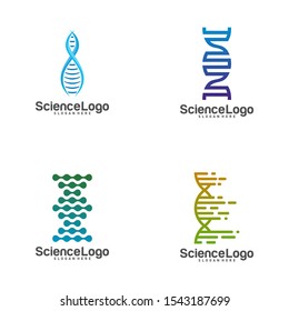 
Set of DNA Logo Design Concept Vector. Creative DNA Logo Template. Icon Symbol