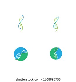 Establecer la naturaleza del símbolo vectorial de la plantilla de logotipo de ADN