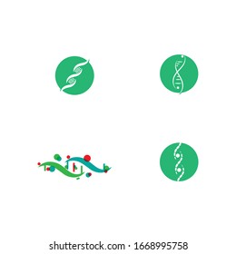Set DNA Logo Template vector symbol nature
