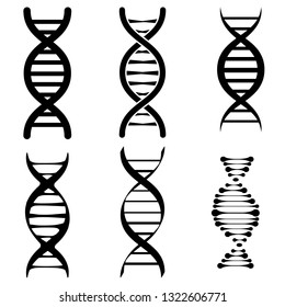 Set of DNA symbols. Illustration of deoxyribonucleic acid.