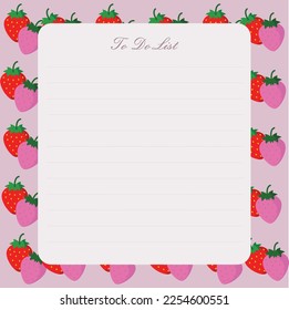 A set of the to do list. Design inspired fruit.