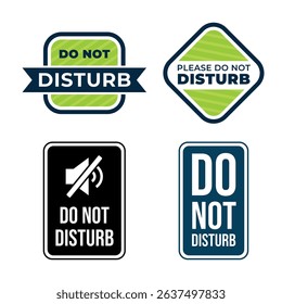 Set of Do not disturb signage prohibited danger warning printable sign and symbols.