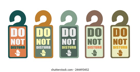 a set of  do not disturb signs