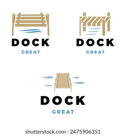 Set of Dock Icon Logo Design Template