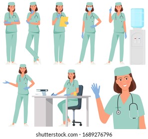 Set of Doctor character design.