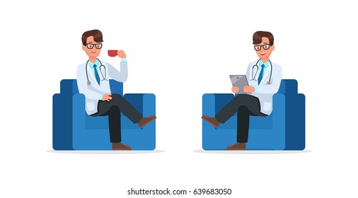 Set of Doctor character design.