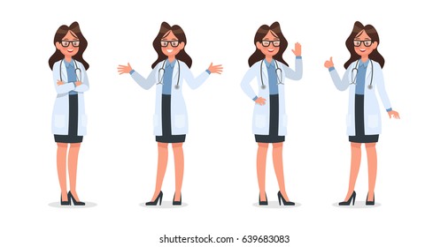 Conjunto de diseño de carácter Doctor.