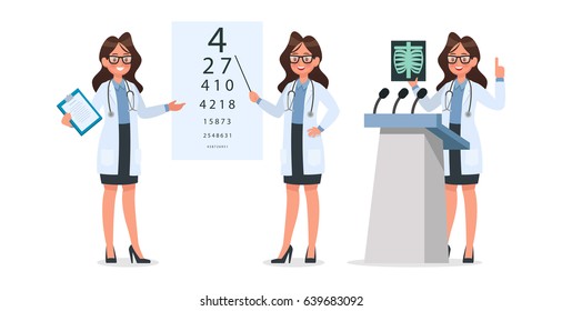 Set of Doctor character design.
