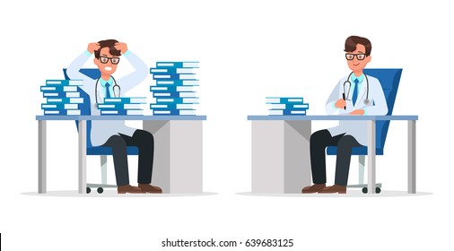 Set of Doctor character design.
