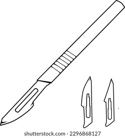 A set of doctor tools with an elegant black and white blend design suitable for commercial use