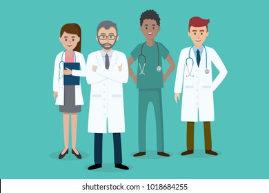 Set Doctors Characters Male Female Medical Stock Vector (Royalty Free ...