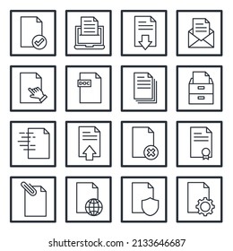 Set Document Elements Symbol Template Graphic Stock Vector (Royalty ...