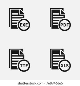 Set of document formatting vector   icons.