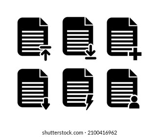 set document icon, document transparent, book page, text up document, document vector file design stock