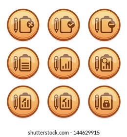 set of Document icon, vector