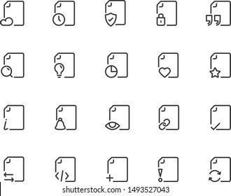 set of document icons