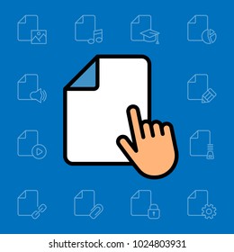 Set of document icons. Vector illustration