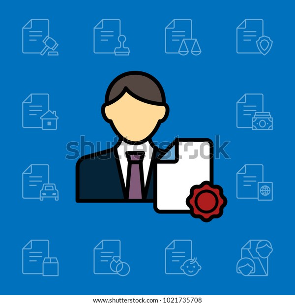 Set of document
icons. Vector illustration