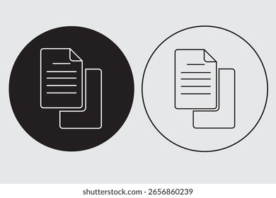 Conjunto de iconos de línea relacionados con el documento. Archivo, página, formulario, informe, búsqueda, lista, etc. Trazo editable. Ilustración vectorial. Eps 10