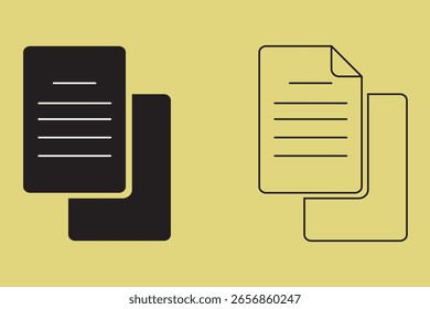 Conjunto de ícones de linha relacionados ao documento. Arquivo, página, formulário, relatório, pesquisa, lista etc. Traçado editável. Ilustração vetorial. Eps 10