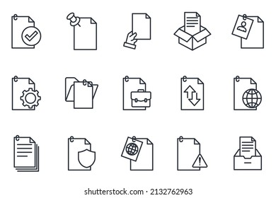 Set Documents Elements Symbol Template Graphic Stock Vector (Royalty ...