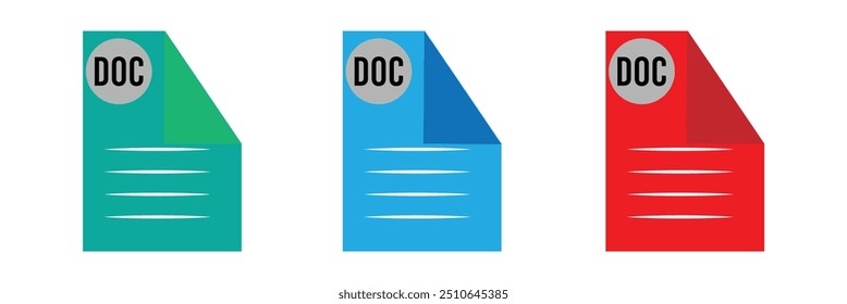 Set of documents Icon on white background eps 10.