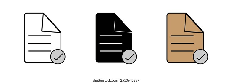 Conjunto de documentos Ícone no fundo branco eps 10.