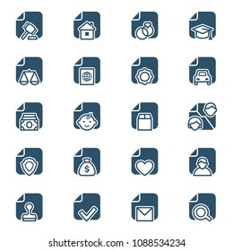 Set of documents icons. Vector illustration