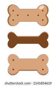 Conjunto de iconos de hueso de perro en diseño moderno aislado en fondo blanco, ilustración de vector de alimento para mascotas para sitio web o aplicación móvil. Icono del vector óseo del perro. Juguete de mascotas y símbolo de comida, Clip-art. 