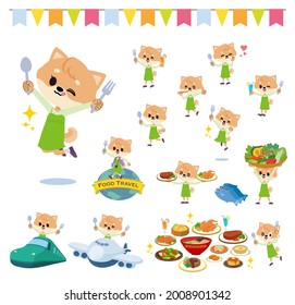 A set of Dog girl on food events.It's vector art so it's easy to edit.