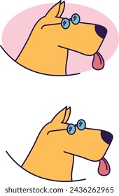 a set of dog icons