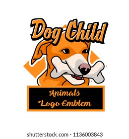 a set dog logo emblem